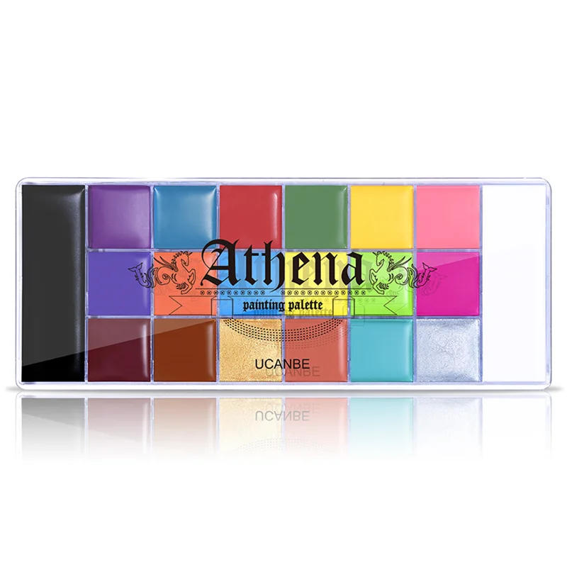 Description Picture 6 of itemUCANBE 20 Colors Face Body Painting Oil Safe Kids Flash Tattoo Painting Art Halloween Party Makeup Fancy Dress Beauty Palette