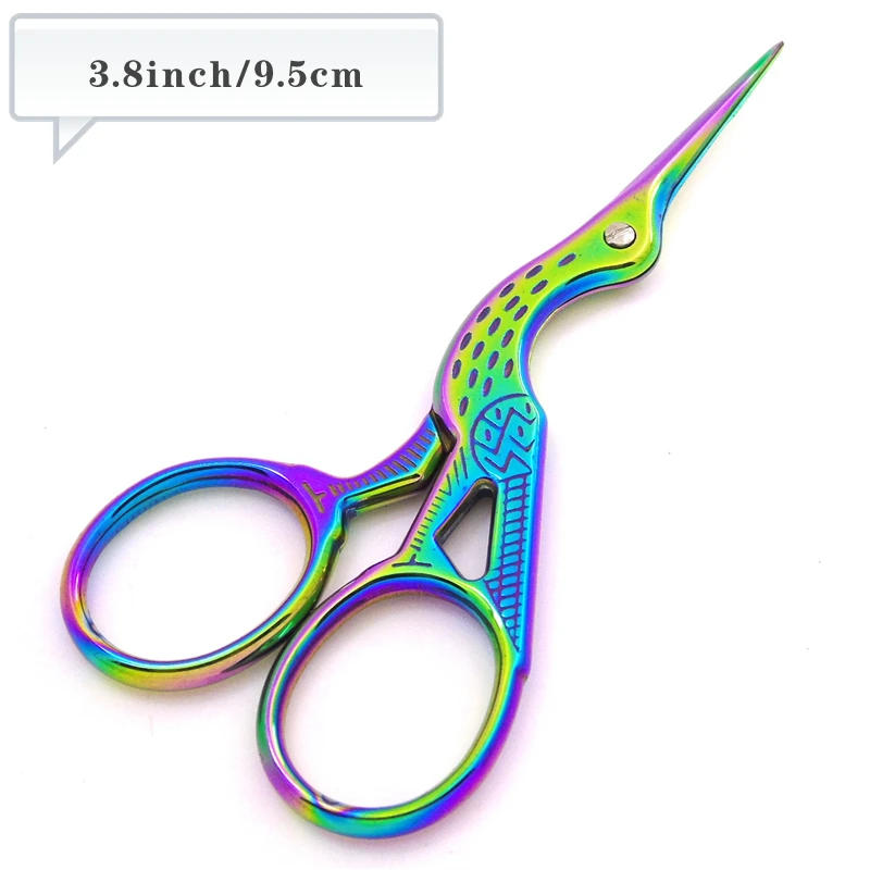 Description Picture 5 of itemCrane Mouth Scissors Retro Cross Stitch Antique Black Vintage Cute Small Sewing Scissor Fishing Thread Cutting DIY Fabric Shears