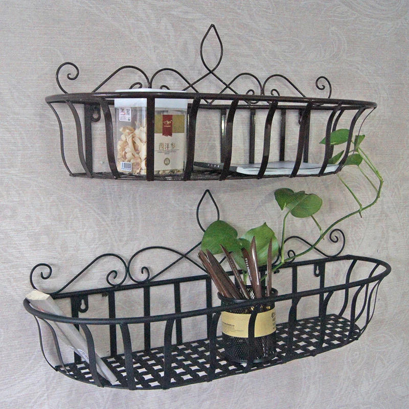 Description Picture 5 of itemHanging Planter Rack Metal Wire Railing Flower Pots Holder Stand Decorative Art Wall Mounted Plants Basket for Home Bar