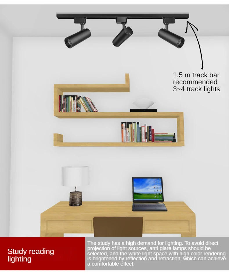 Description Picture 5 of itemCeiling Chandelier Decorative Led Light Shop Tube Lamp Living Dining Room Bedroom Decorations Modern Track Spotlight Lighting