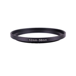 52mm-58mm 52-58 mm 52 to 58 Step Up Lens Filter Metal Ring Adapter Black