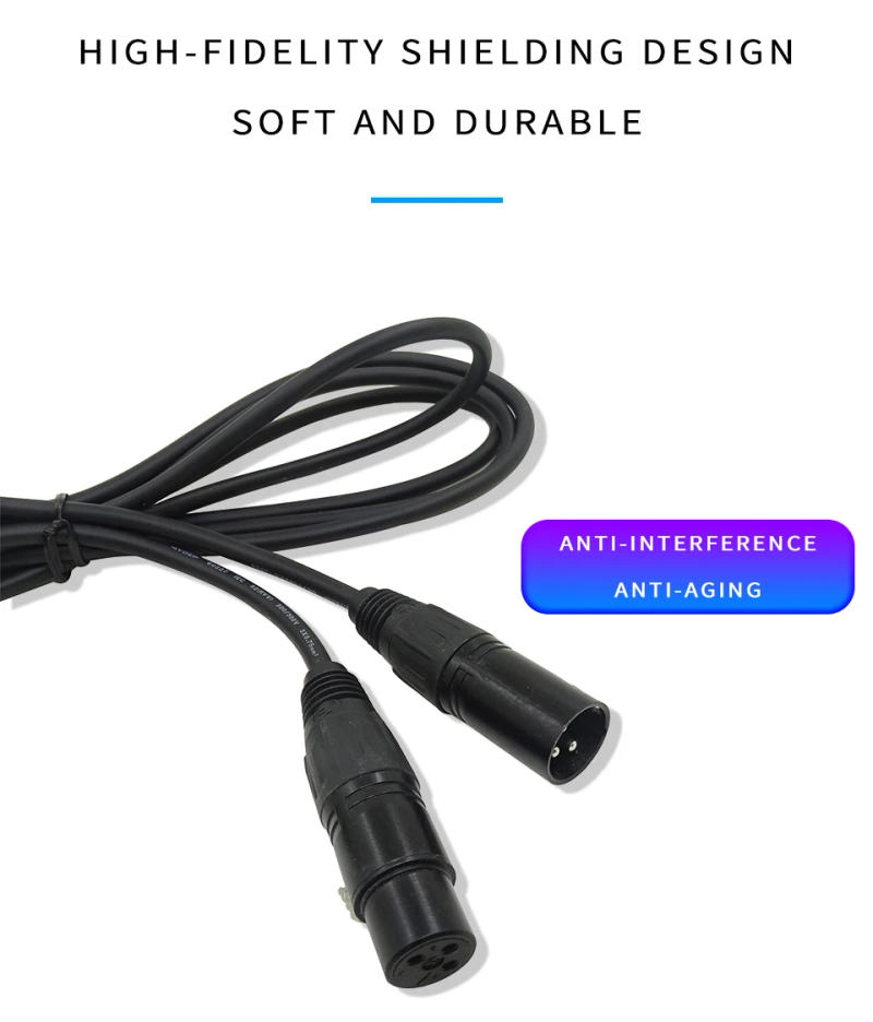 Description Picture 3 of item3-PIN DMX Signal Line, (1M-5M,6M,7M,8M,9M,10M,15M,20M) Use For LED PAR DMX Cable Stage Lighting Equipment