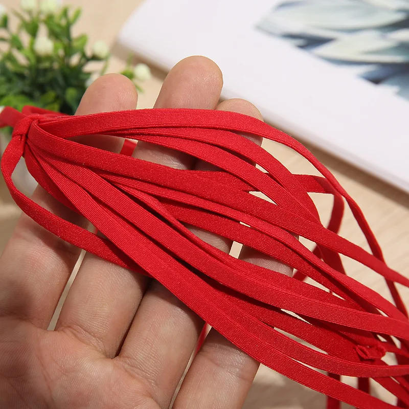 Description Picture 5 of item10/20/50y 5MM DIY Mask Elastic Rope Rubber Band Mask Oil Cord Mask Ear Hanging Rope Belt for DIY Protective Clothing Accessories