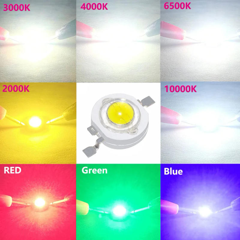 Description Picture 2 of item100PCS LED COB Beads 1W diodes led lamp Lightting High power For Leds Bulb bike accessories led flashlights red green blue White