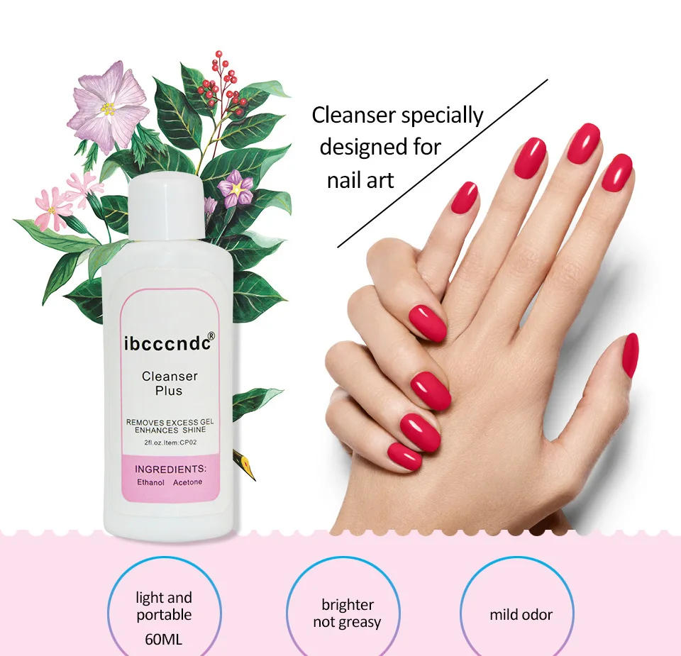 Description Picture 2 of item60ml Cleanser Plus Liquid Surface Sticky Layer Residue Gel Polish Excess Remover Nail Art Acrylic Clean Degreaser for Nails