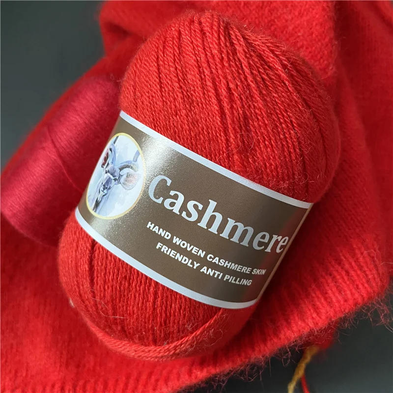 Description Picture 4 of itemCashmere Yarn Knitting Hand-knitted High-grade Worsted Woolen Wool  for Cardigan Hat Sweater Mongolian Cashmere Thread 6Sets