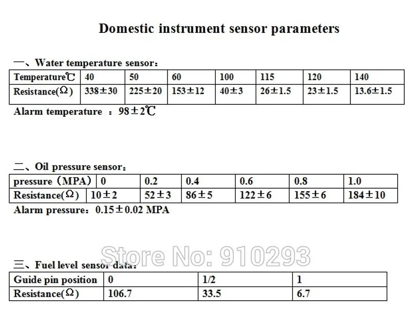 Description Picture 2 of item14/17/21mm VDO Diesel Engine Water Temperature Sensor 120C Alarm Generator Part Transmision Universal Origin Electric Sensor