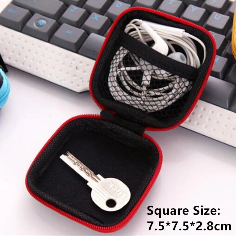 Description Picture 6 of itemHeadphone Case Colorful Travel Women Men Zipper Mini Coin Key Headphone Charger Holder Bag Storage  Box Organizer