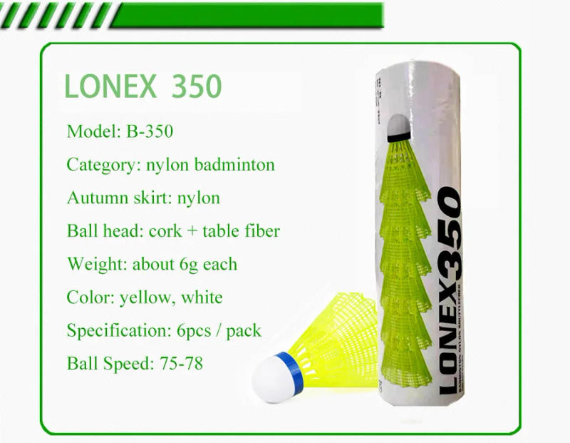 Description Picture 4 of item6pcs/set Nylon Shuttlecock Table Fiber Ball Head Full Round Wool Style Plastic Badminton for Outdoor Training Use Durable