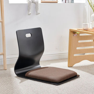 (2pcs/lot) Japanese Chair Design Home Living Room Furniture Kotatsu Table Chair Tatami Zaisu LegLess Floor Chair Black Finish
