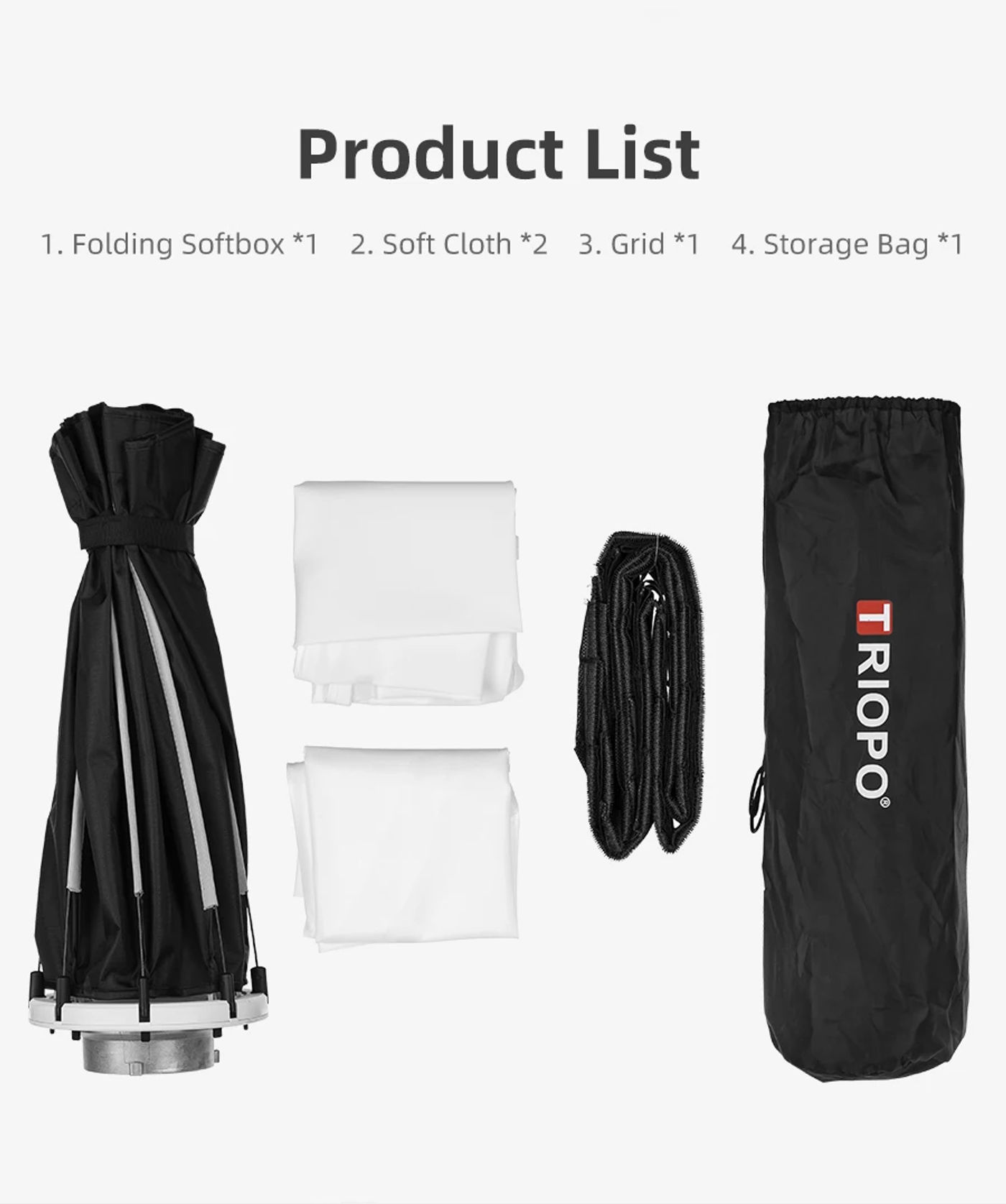 Description Picture 3 of itemTriopo 55/65/90/120cm Photo Portabe Bowens Mount Octagon Umbrella Softbox + Honeycomb Grid Outdoor Soft Box for Flash