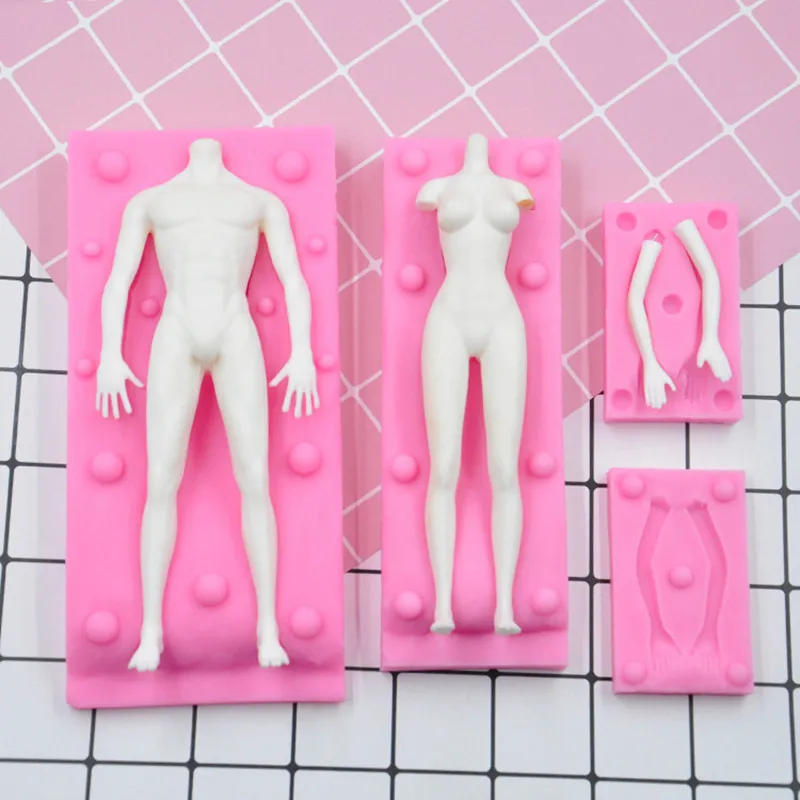 Description Picture 5 of itemSilicone Polymer Clay Molds Doll Body Shaped Art Sculpture Model DIY 3D Handmade Making Clays&Doughs Plaster Resin Silicone Mold