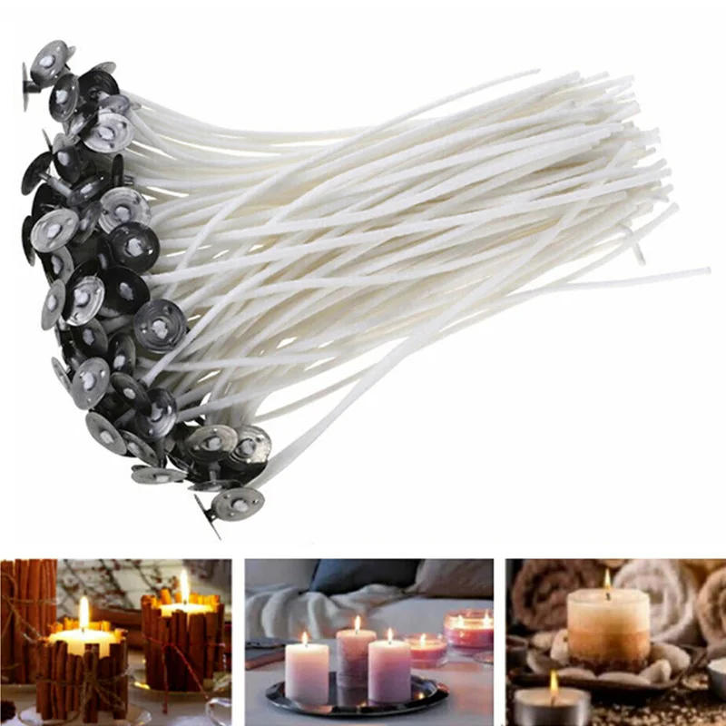 Description Picture 3 of item103pcs/set Original Smokeless Candle Wicks Soy Wax Core Woven Cotton Core Kerosene Lamp Wax Line Wood Accessories candles making