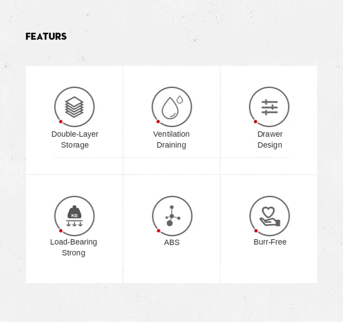 Description Picture 3 of itemDouble Layer Wall Mounted Soap Dishes Box Drain Sponge Holder Storage Rack For Bathroom Accessories Toiletries Organizer Kitchen