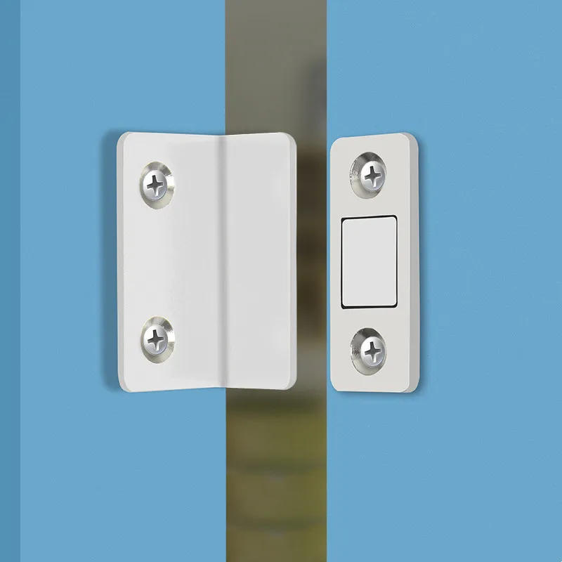Description Picture 2 of item1pcs L Shaped Invisible Door Close Magnetic Cabinet Catches Latch for Kitchen Cupboard Sliding Door Stopper Furniture Hardware