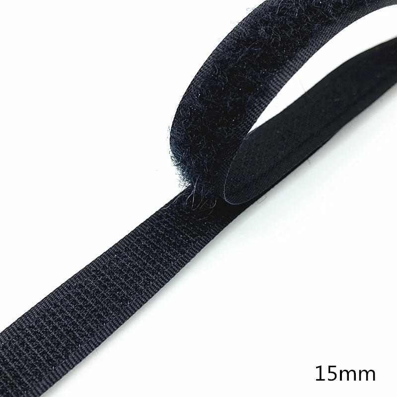 Description Picture 5 of item1 Pair 5mm-50mm Black White Adhesive Fastener Tape Hook and Loop  Cable Ties Sewing Accessories,  Yard/lot