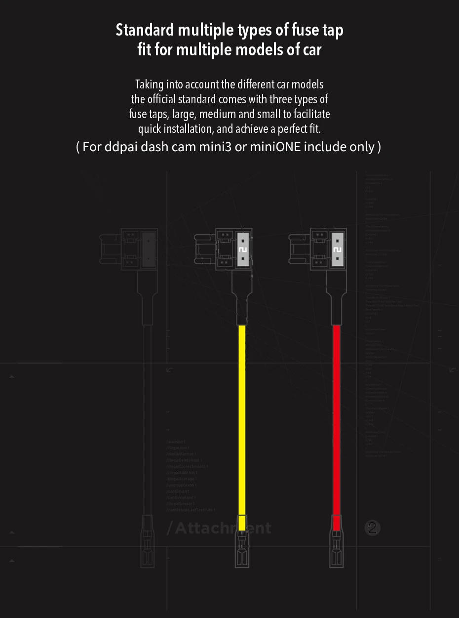 Description Picture 6 of itemDDPAI Mini 5/Min 3/Z40/Z50 Hardwire Kit 12/24V Micro USB Type-C Car Charger Hardkit Car DVR Dash Cam Camera Charging Cable
