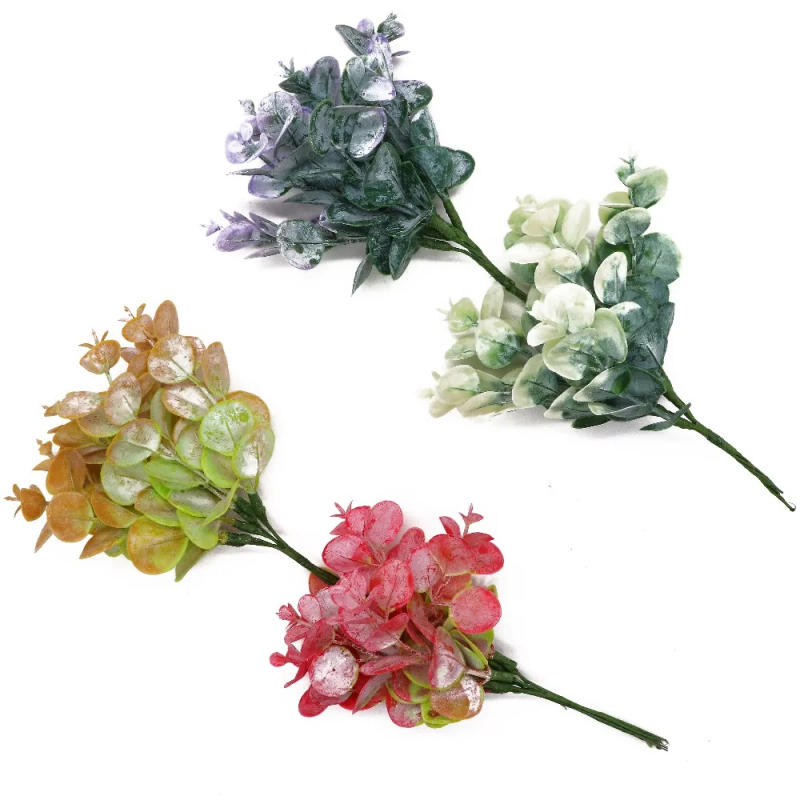 Description Picture 4 of item6 Pcs Eucalyptus Bouquet Tree Branches Silk Artificial Leaves Home Decoration DIY Flower Arrangment Plant Faux Foliage Wreath