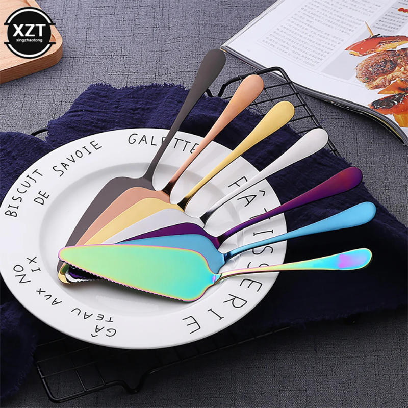 Description Picture 3 of item1Pc Cake Cutter Stainless Steel Cake Shovel Knife Pie Pizza Cheese Server Cake Divider Knives Baking Tools