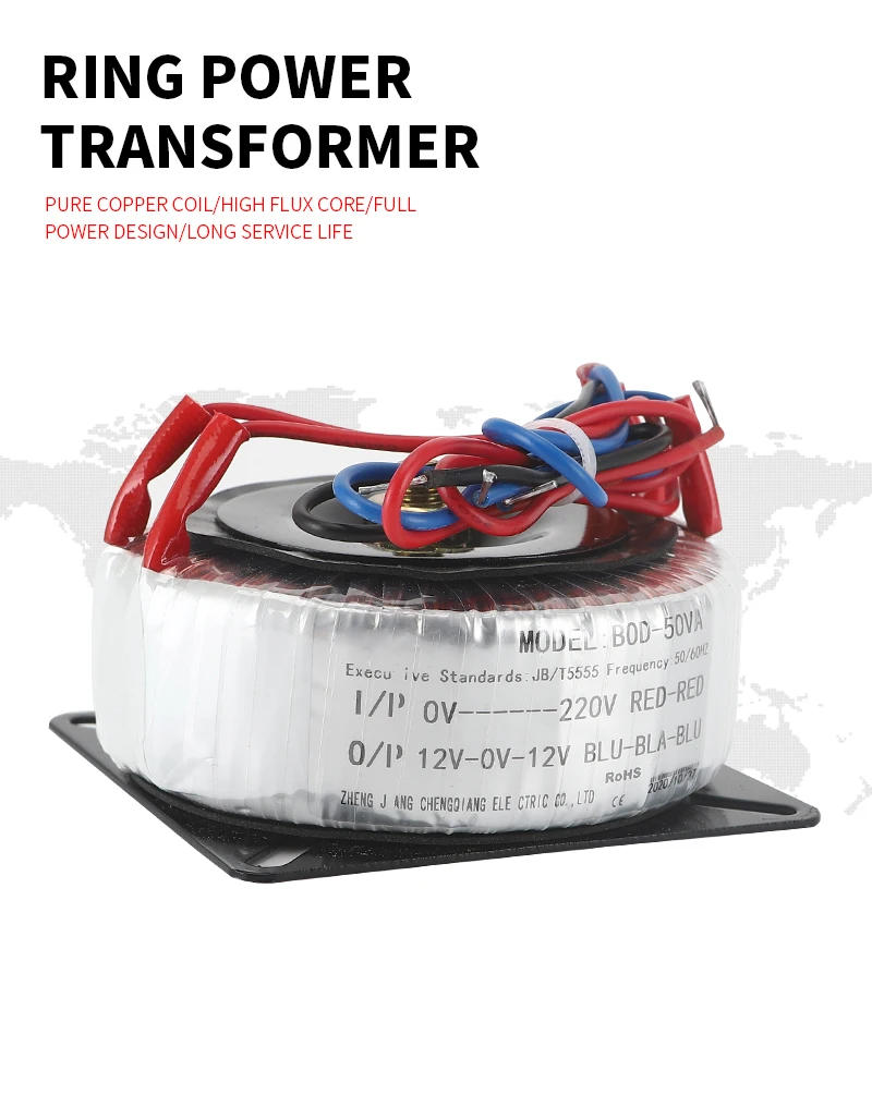 Description Picture 2 of item50W Ring transformer 50VA 230V 380V input Dual 6V-0-6V 9V-0-9V 15V-0-15V 18V-0-18V 24V-0-24V 18V-0-18V 30V-0-30V 40V-0-40V