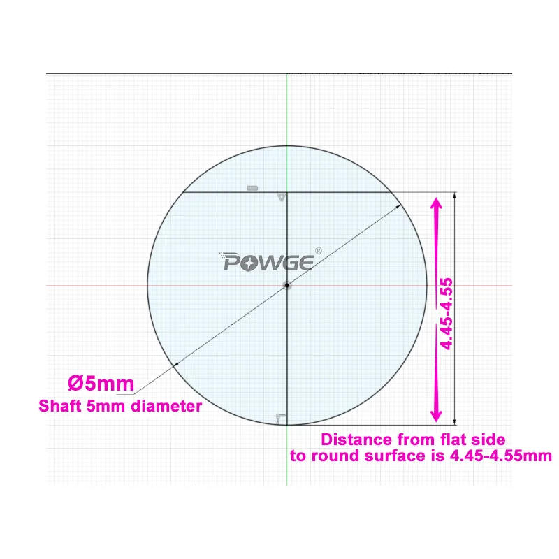 Description Picture 5 of itemPOWGE D-Shaft Grind Flat 45#/S45C/1045/C45 Carbon Structural Steel Rod Linear shaft Length=90mm/100mm Diameter 5mm 3D printer