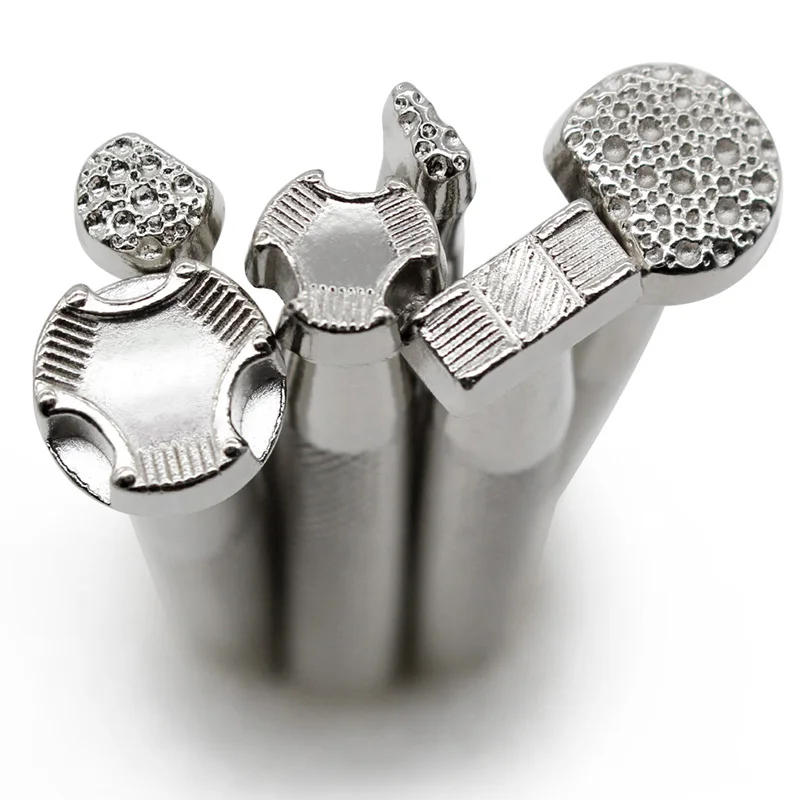 Description Picture 3 of item6 Pattern Leather Stamping Tool for Leather Carving Stamps DIY Leathercraft Making Printing Set Leather Craft Decoration Flower