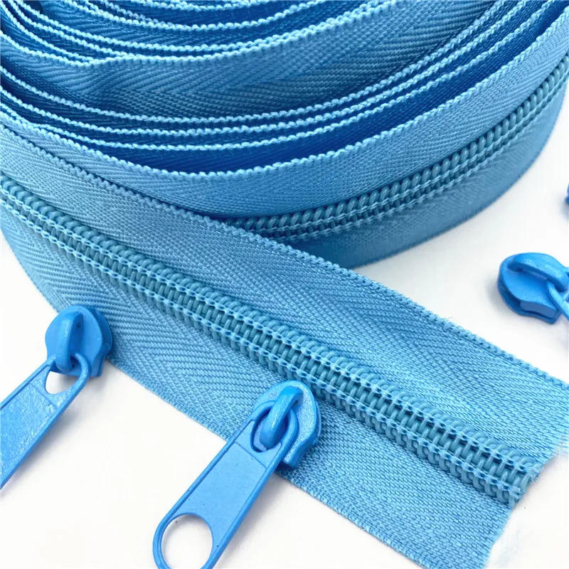 Description Picture 5 of item5 Meters Long 10 Zipper Pullers 5 # Nylon Coil Zipper For DIY Sewing Clothing Accessories