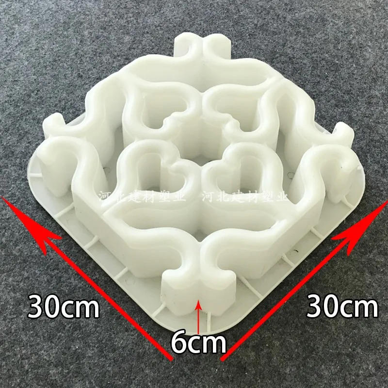 Description Picture 3 of itemCement Antique Brick Mold Square Garden wall Making Brick Mould 3D Carving Anti-Slip Concrete Plastic Paving Molds 30x30x6cm