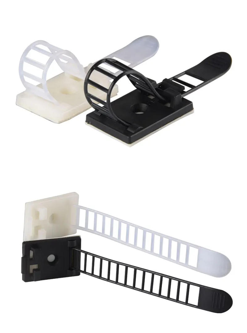 Description Picture 4 of item20/100PCS Cable Tie Mount Adjustable Clips Self Adhesive Strap Fix Holder Plastic Network Wire Power Cord Car Organizer Clamp