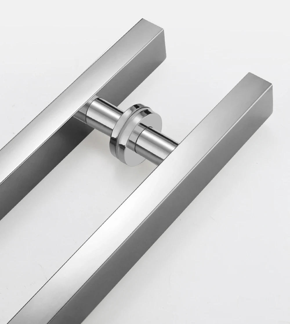 Description Picture 4 of itemThickened glass door handle rose gold black 304 stainless steel frameless sliding door round square large handle