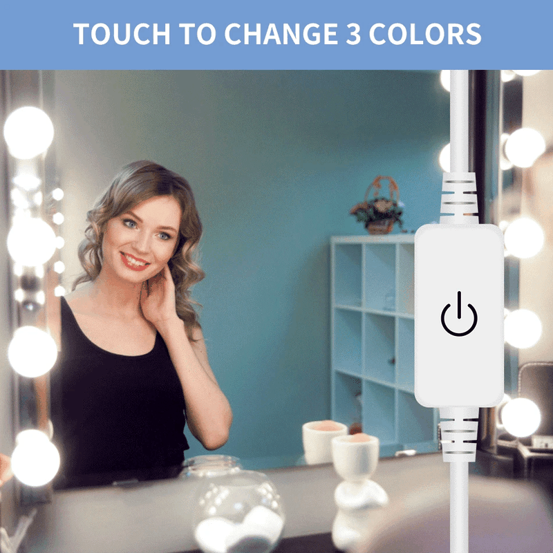 Description Picture 4 of itemMake Up Mirror Light LED Dressing Table 5V LED Vanity Lamp Cosmetic Mirror Light Bulbs Wall Lamp 3 Colors Dimming For Bathroom