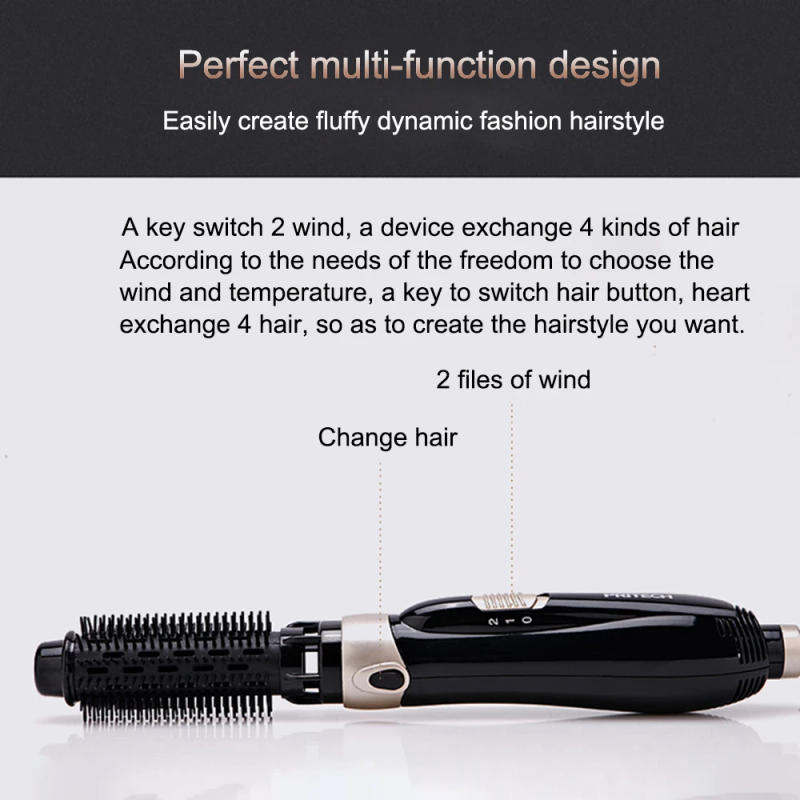 Description Picture 6 of item4 In 1 Hair Dryer Brush Electric Hot Air Comb Multifunction Hair Curler Straightener Curler Hair Dryer