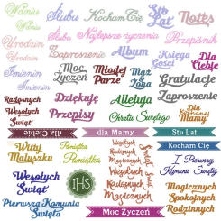 Common Polish Words Phrases Metal Cutting Dies for DIY Scrapbooking Embossing Decorative Crafts Supplies Cards Making New 2020