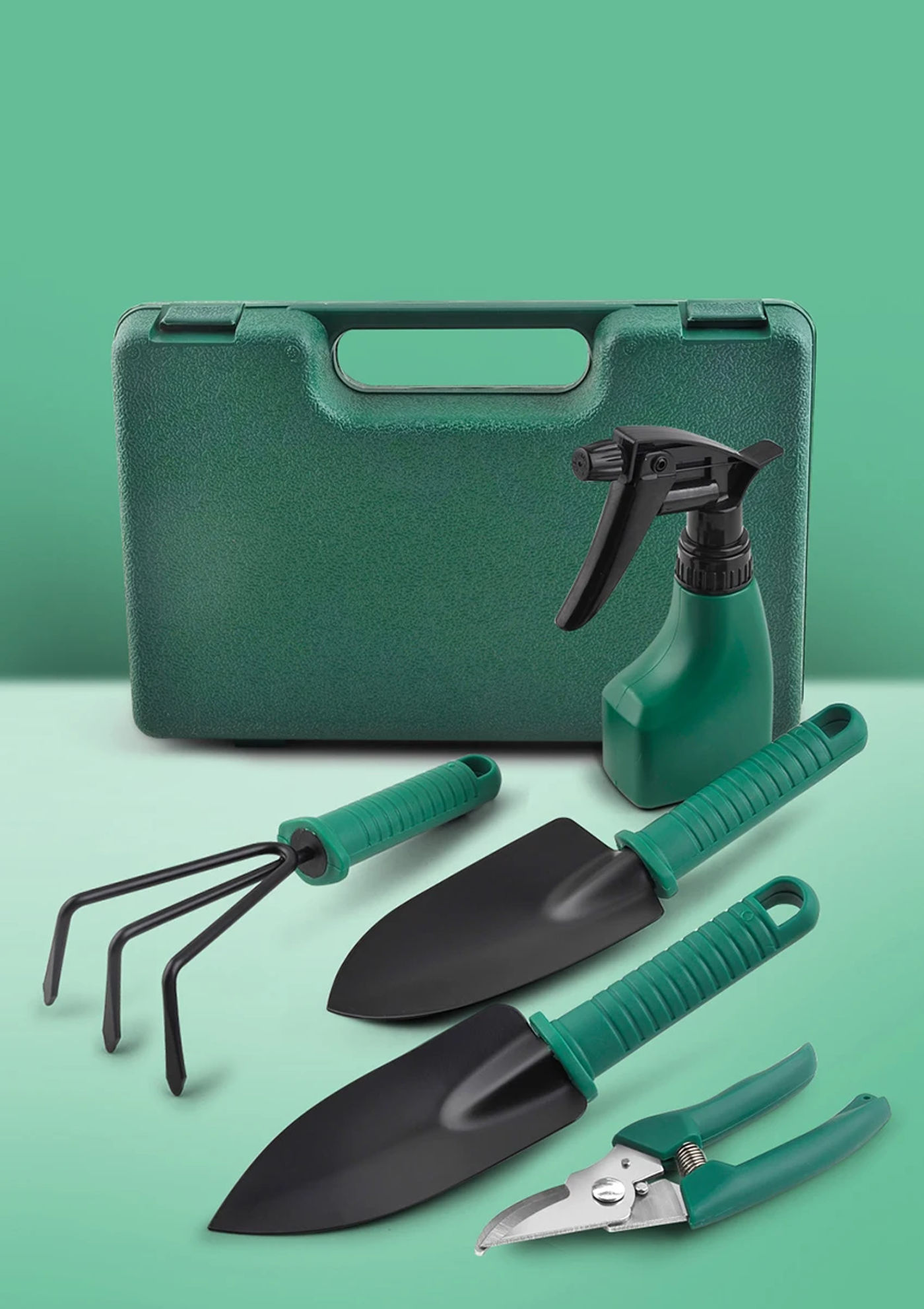 Description Picture 2 of itemGarden Tool Set, Gardening Tools, Non-Slip Handle, Anti-Rust Trowel Cultivator, Pruning Shear, Water Sprayer, Gift Kit ，청정원 선물세트