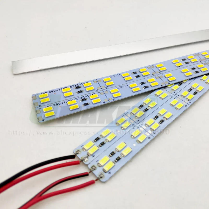 Description Picture 4 of item100pc DC12V/24V 72D 100cm LED Bar Lamps Supper Brightness Rigid Strip SMD5730 Fluorescent Energy Save Lighting DIY Wholesale DHL