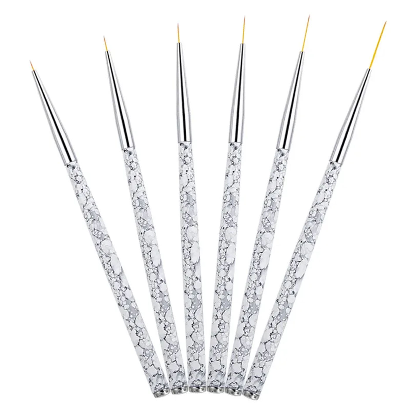 Description Picture 5 of item5/7/9mm 11/15/20mm Nail Art Brush Line Painting Drawing Flower Pen Gel UV Polish  Marble Pattern Handle Manicure Tools  3Pcs/Set