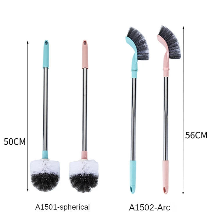 Description Picture 5 of itemCurved Long Handle Stainless Steel Rod Toilet Brush No Dead Corners Toilet Brush Squatting Pan Cleaning Brush Toilet Brush