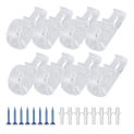 8Pcs Curtain Clear P Clips Hook,Roller Blind Clips Child Safety Chain Cord P Clip Hooks for Vertical Roman Roller Blinds