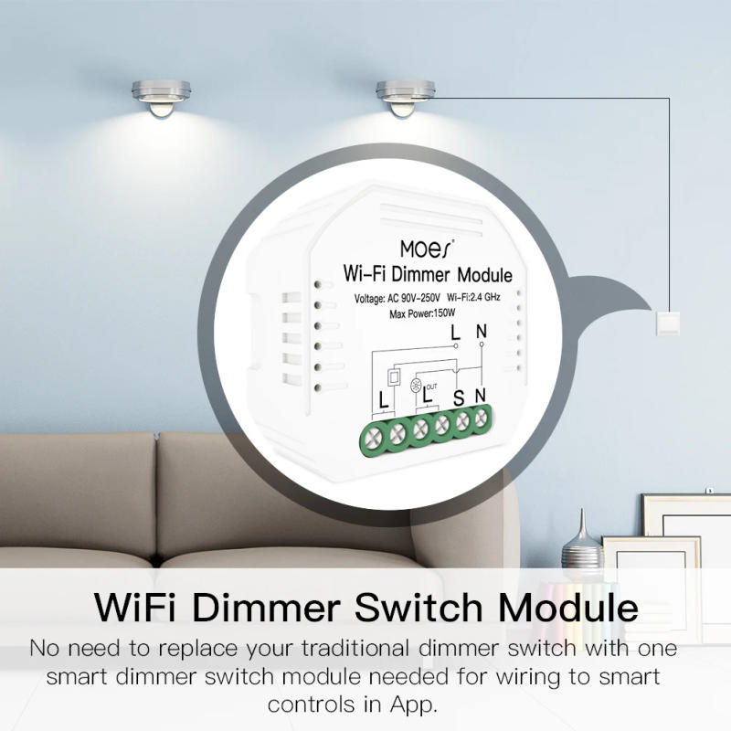 Description Picture 6 of itemMOES Smart ZigBee WiFi Switch Module Dimmer Curtain Switch Smart Life App Remote Control Alexa Google Home Voice Control