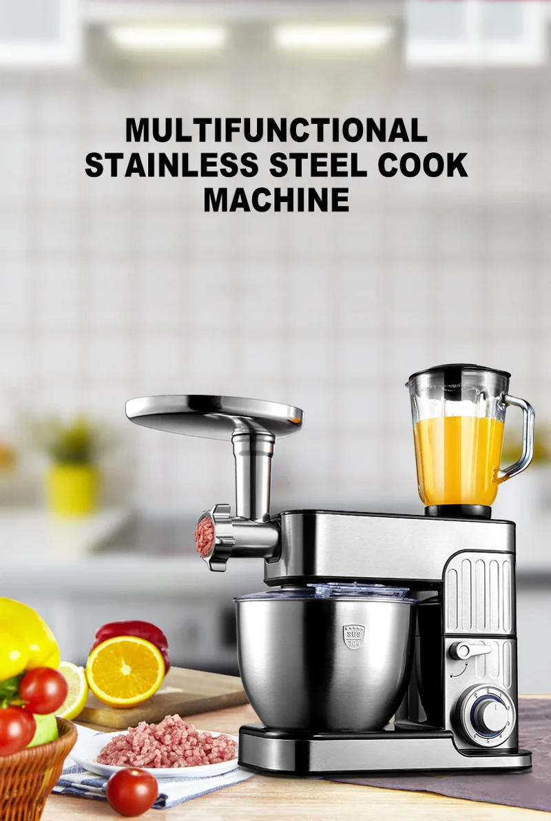 Description Picture 2 of item7L Silent Food Mixer Juicing Minced Meat Grinder Food Mixing Machine Multi Functional Stand Mixer Chef Machine