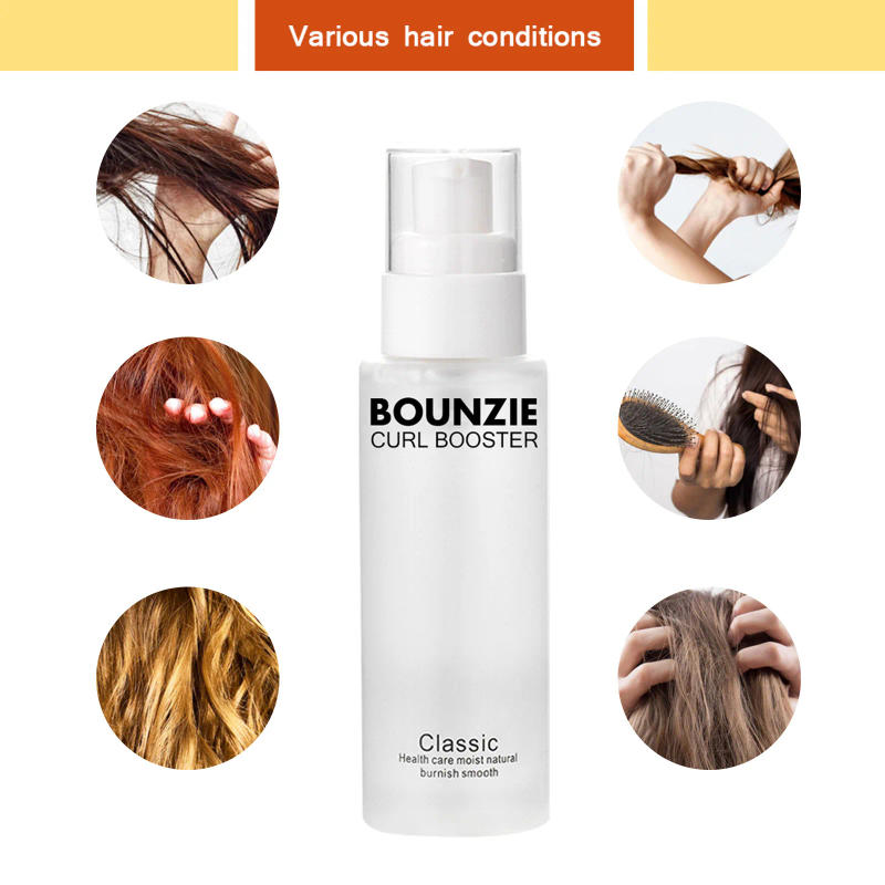 Description Picture 4 of itemBounzie Curl Booster Curly Spray Hair Curling Essence Styling Defining Spraying Mist Instant Volumizing Pump Up Hair Roots 80ml
