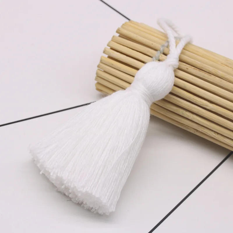 Description Picture 3 of item5/10Pcs Cotton Tassel 8cm Hanging Rope Fringe Tassel For Sewing Craft Home Curtains Garment Decoration Accessories