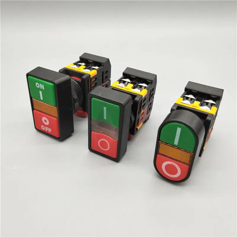 Description Picture 5 of item22mm/25mm/30mm on / Off / Stop No / NC Apbb-22n / As-22n/ppbb-30n Instantaneous Double Button Switch with Lamp 12V 24V 220V
