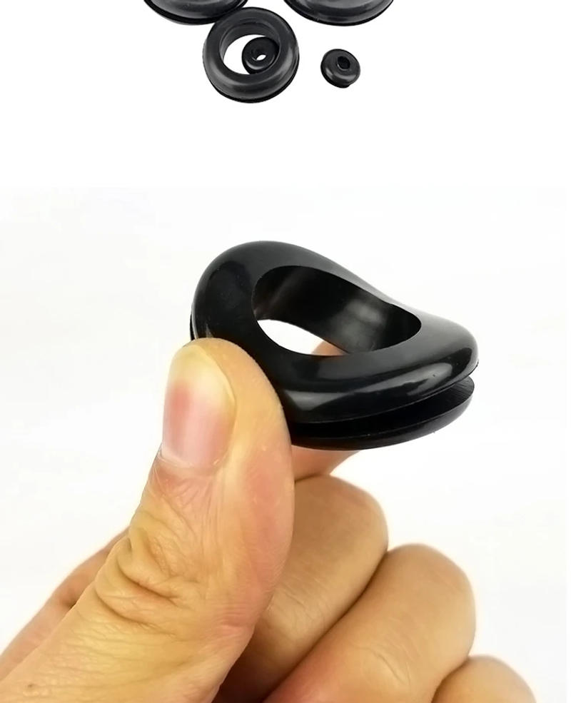 Description Picture 4 of itemBlack Rubber Grommets Firewall Hole Plug Retaining Ring Set Blanking Hole Wiring Cable Gasket Kits Hardware Tools