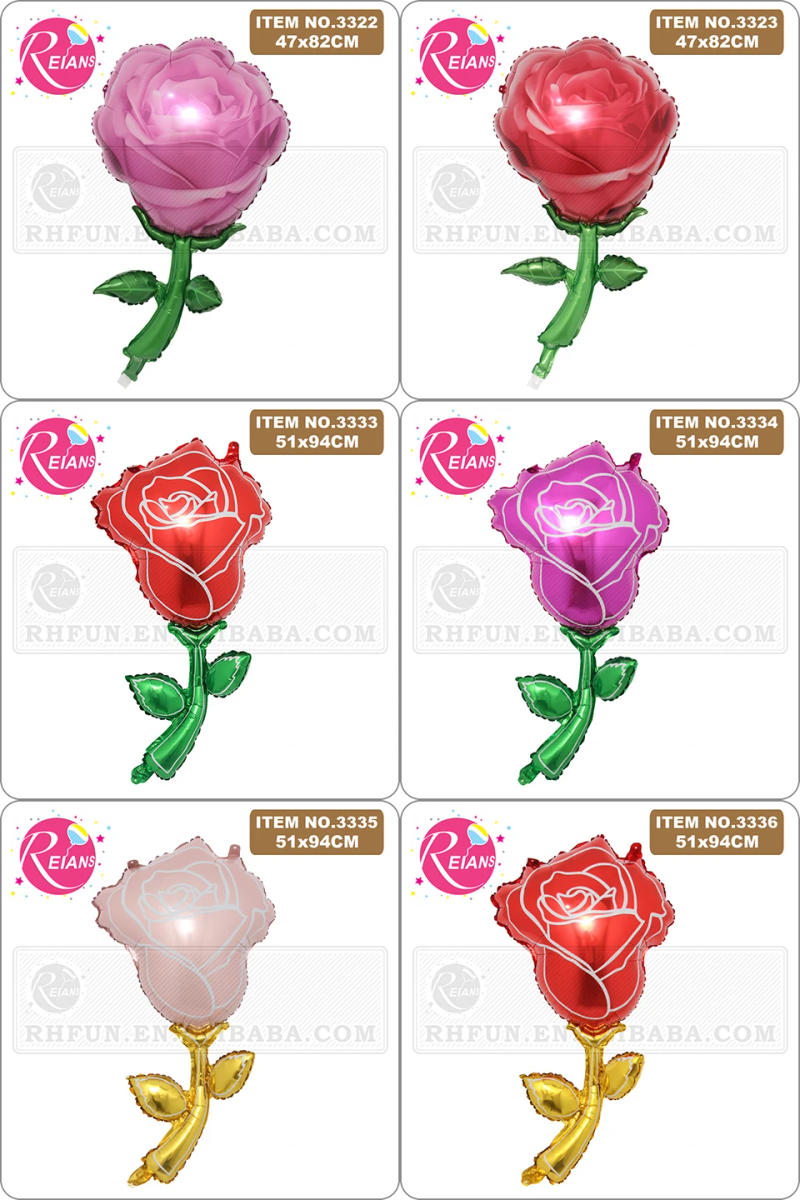 Description Picture 4 of itemRose Flower balloon sun flower green leaf rose flower small daisy aluminum foil balloon wedding birthday party decoration