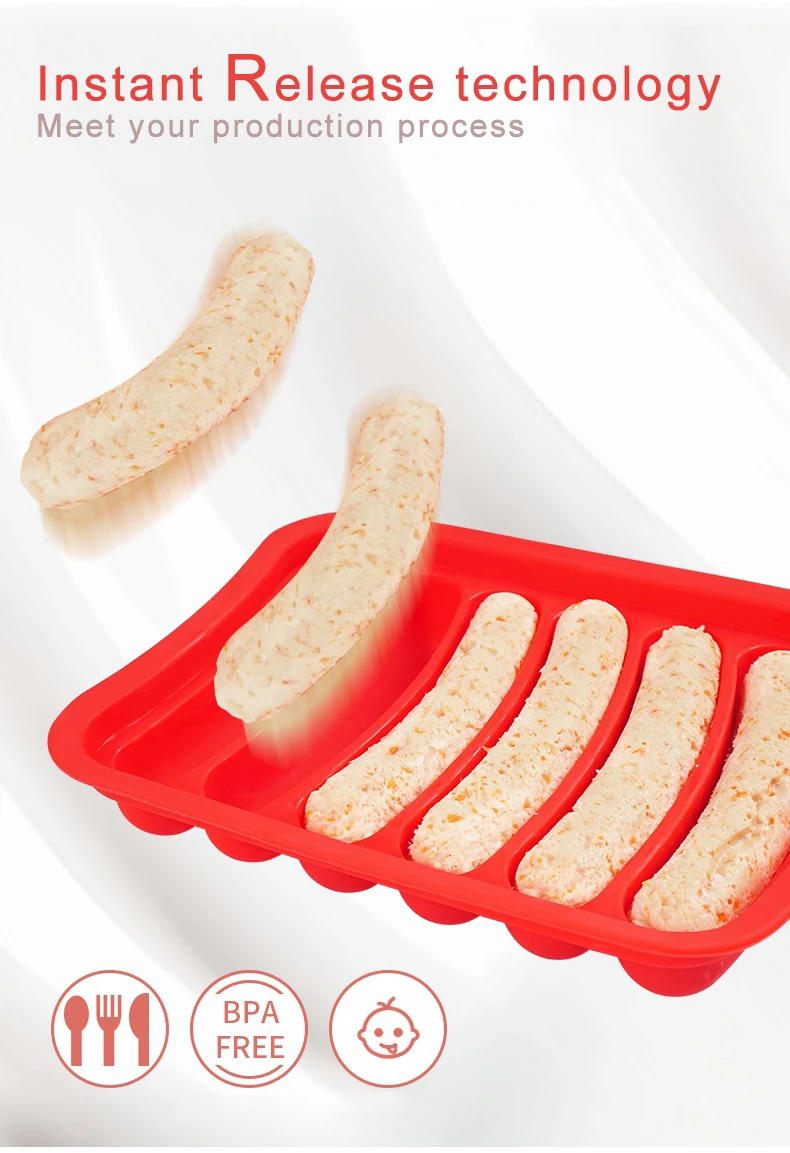 Description Picture 5 of itemSilicone Sausage Maker Mold DIY  Handmade Hamburger Hot Dog  Reusable Kitchen Accessories Gadget for Cake Baking Pie