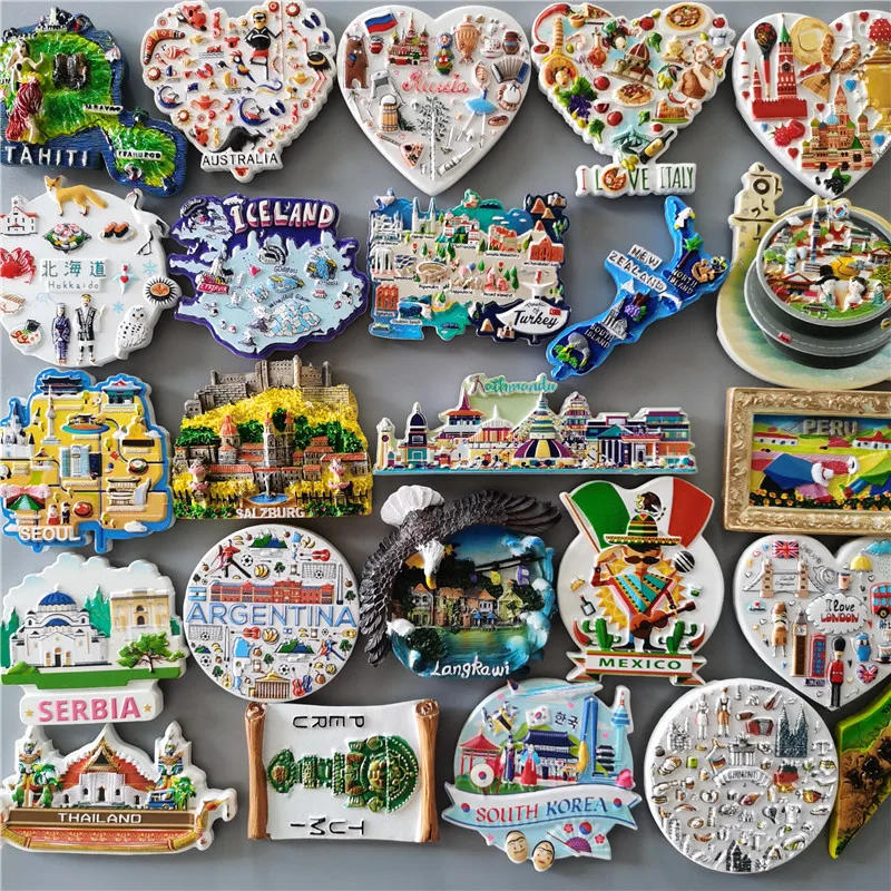 Description Picture 3 of itemFridge Magnets Decor Japan Korea Germany Russia New Zealand Italy Turkey Peru Tourist Souvenir Magnetic Refrigerator Paste gifts