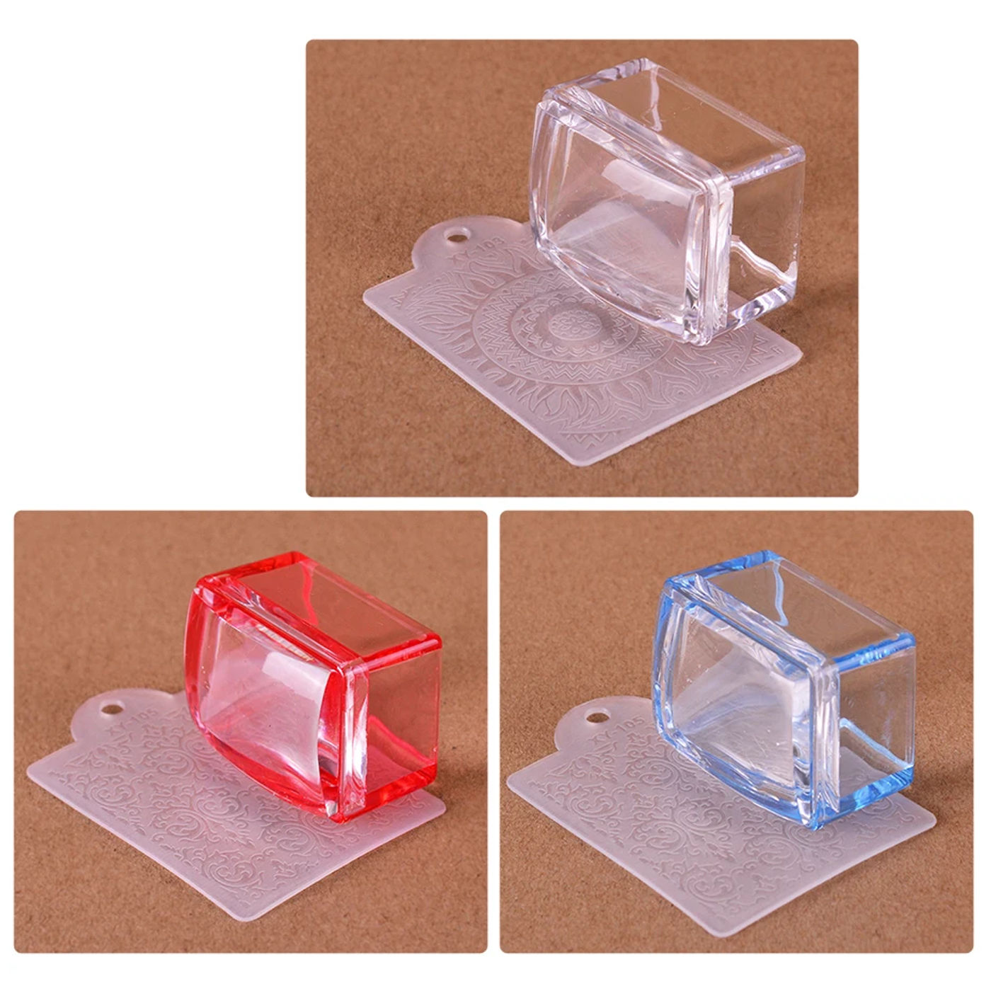 Description Picture 5 of itemTransparent Jelly Stamper Nail Art Stamp Kit Crystal Silicone Stamper With Plate French Nails Manicure Tools Accessories PP622