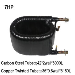 7HP Copper Tube Heat Exchanger Coaxial Condenser for Heat Pump Air Conditioner