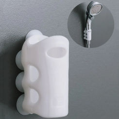 Removable Bracket Suction Cup Silicone Shower Head Holder Wall Mount Shower Adjustable Holder Shelf Rack Bathroom Accessories